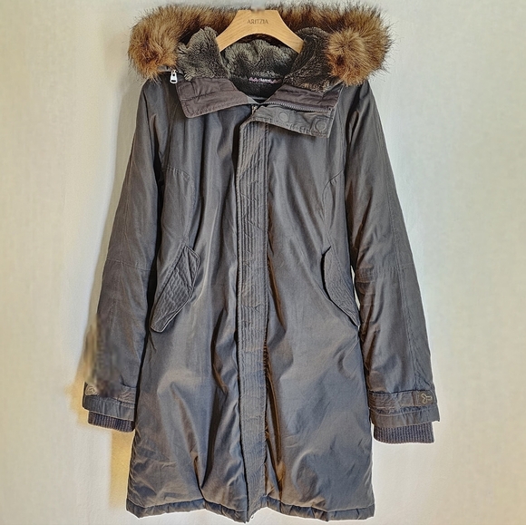 🇨🇦 Aritzia TNA Charcoal Grey Aspen Parka Coat - Picture 6 of 14